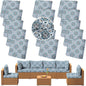 Outdoor Cushion Covers Set, Replacement by SUKAIKEQA