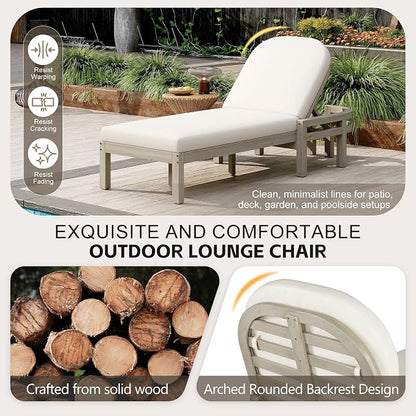 Outdoor Chaise Lounge Chair Set of 2, Patio Chaise Lounge Recliner - Image 7