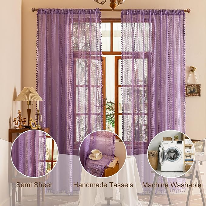 Sutuo Home Boho Curtains 2 Panels - Image 7