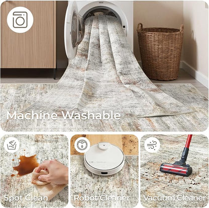 2'6 x 8' Runner Rug Non Slip, Washable Kitchen Rugs, Nursery Room, Soft Runner - Image 8