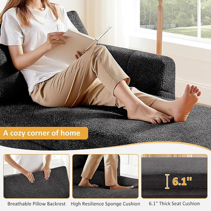 VANOMi Oversized 70.47'' Chaise Lounge Chair Indoor, Modern Upholstered Sofa Bed - Image 3