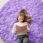 OLANLY Purple Round Rugs for Bedroom by OLANLY