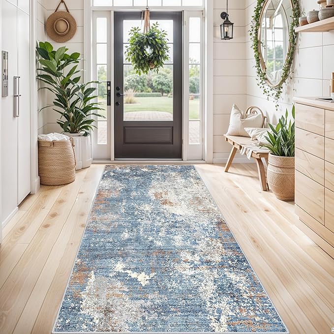 4x10 ft Extra Wide Hallway Rug – Non-Slip Washable Large Carpet Runner by BYYVOORugsforYourHome