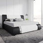 SHA CERLIN Modern Faux Leather King Bed Frame by SHACERLIN