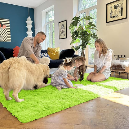 OLANLY 2x3 Machine Washable Small Bedside Rug, Soft Fluffy Shaggy Entryway - Image 7