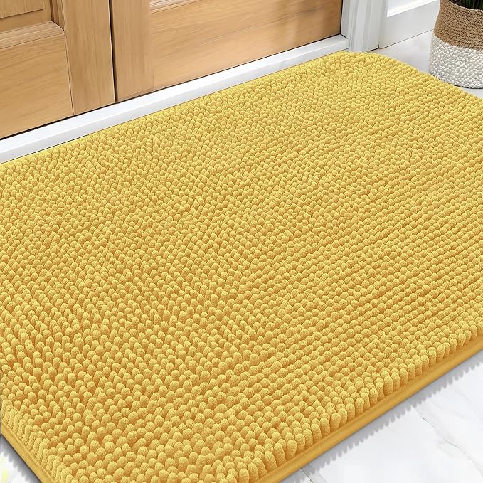 OLANLY Dog Door Mat for Muddy Paws 34x21, Super Absorbent Chenille Mud Mat | by OLANLY