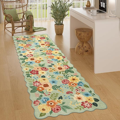 DUKINO 2x10 Runner Rug for Hallway, Washable Kitchen Rug Non Slip, Low Pile - Image 8