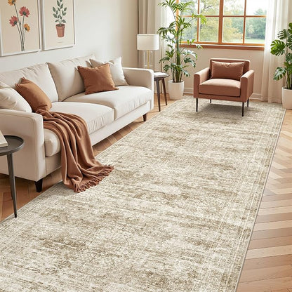 4x10 Runner Rug Non Slip, Washable Hallway Runner Rug, Nursery Room, Soft by Restydon