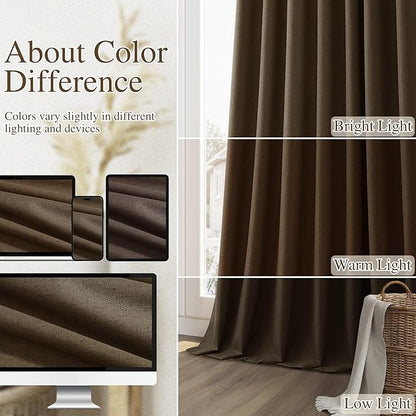 100% Blackout Curtains 120 Inch Length 2 Panels Set - Image 7