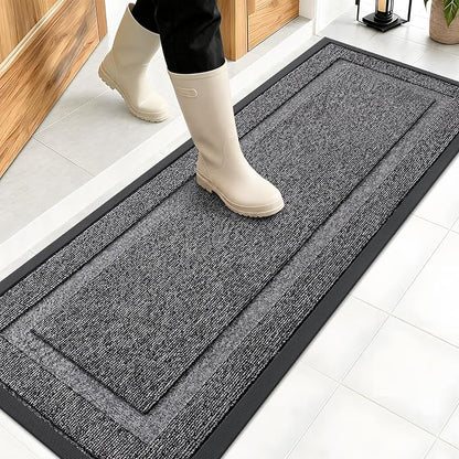 OLANLY Front Door Mat Outside 47x17, All-Season Heavy-Duty Rubber Doormat | by OLANLY