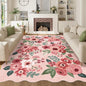 DUKINO 5x7 Area Rugs for Bedroom, Floral Washable Rug Non Slip, Stain Resistant by DUKINO