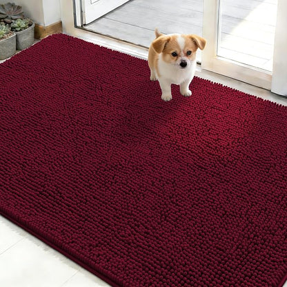 OLANLY Dog Door Mat for Muddy Paws 50x30, Super Absorbent Chenille Mud Mat | by OLANLY