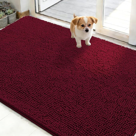 OLANLY Dog Door Mat for Muddy Paws 50x30, Super Absorbent Chenille Mud Mat | by OLANLY