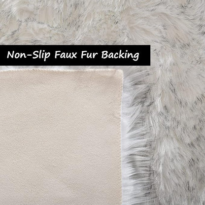 Goolela Round Sheepskin Area Rug 6ft Fluffy Circle Faux Fur Rug - Image 5