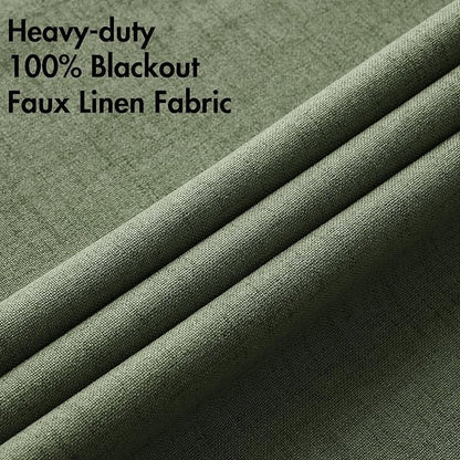MIULEE 100% Blackout Linen Curtains - Image 5