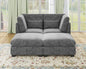 77" Oversized Chenille Couch Modular Sectional Sofa, Washable Cloud Couch by CHICHOUSE