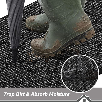 BEQHAUSE Dirt Trapper Door Mat 36" x 60", Non-Slip Washable Doormats, Low - Image 3