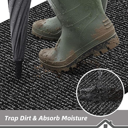 BEQHAUSE Dirt Trapper Door Mat 32" x 48", Non-Slip Washable Doormats, Low - Image 3