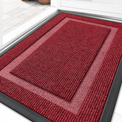 OLANLY Front Door Mat Outside 33x21, All-Season Heavy-Duty Rubber Doormat | by OLANLY