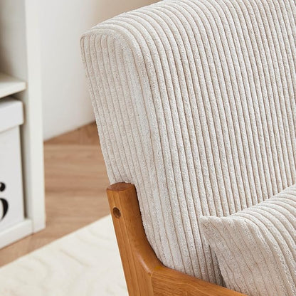 Mid Century Modern Accent Chair, Solid Wood Comfy Living Room Chair - Image 7