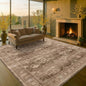 Boho Brown Living Room Rug 6x8 by HazoHaus