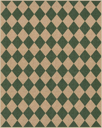 Lahome Checkered Easy Jute Living Room Rug, 8x10 Outdoor Rugs Washable | - Image 9