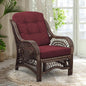 Malibu Lounge Living Accent Armchair Natural Rattan Wicker Handmade Design by Wickerix