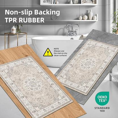 4 Pieces Kitchen Rug Set: Washable Water Resisitant Carpet - Image 5