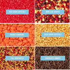 Sweets Indeed Sprinklefetti Fall 6-Cell Sprinkle Jar – 6 Assorted Fall Sprinkles (Pumpkins, Leaves, Sugar Crystals, Nonpareils, Jimmies) | Cupcake & Cake Decorations | 6.45 oz