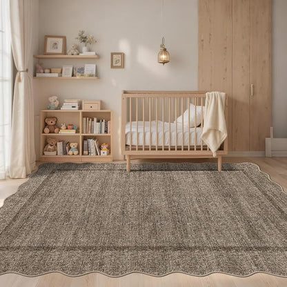 GarveeHome Scalloped Washable Area Rugs 8x10 Rugs - Image 2