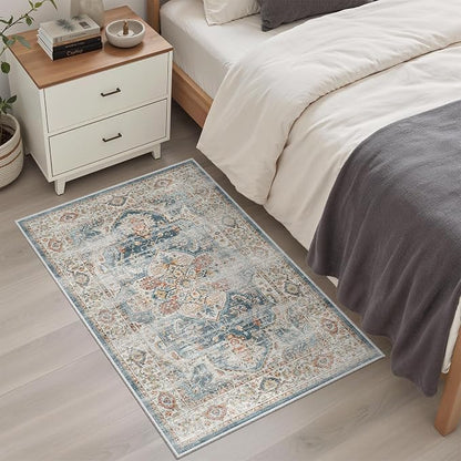 Madane Washable Area Rug 2x3 Small Entryway Rugs Non-Slip, Low Pile Floor Carpet - Image 4