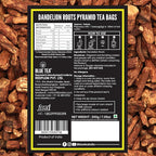 BLUE TEA - Dandelion Root Tea - 100 Count - Pyramid Plant Based Tea Bag | Support Kidney Function & Healthy Digestion | Detox Tea | Herbal Tea - Caffeine Free - Non-Bitter - Mild Flavor | Zipper Pack