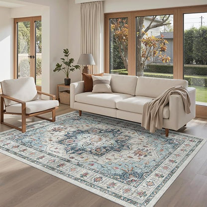 Madane Area Rug 4x6 Washable Rugs Vintage - Image 2