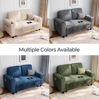 LINSY HOME Loveseat Sofa with Storage - Image 8
