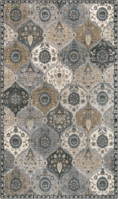 Lahome Moroccan Trellis Washable Area Rugs, 3x5 Rug - Image 3
