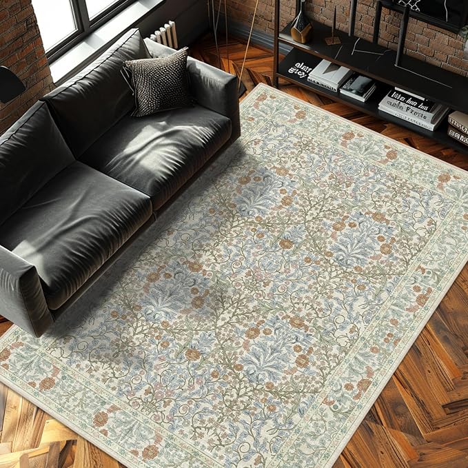 4x6 Area Rug for Bedroom Beside Rug, Laundry Room, Washable Non-Slip Low Pile by Unknown