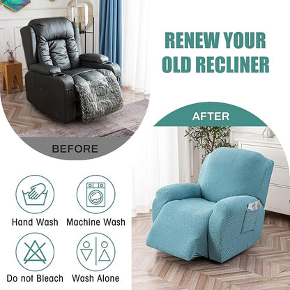 Genina Recliner Chair Cover, Stretch Reclining Chair Covers, Recliner Sofa - Image 6