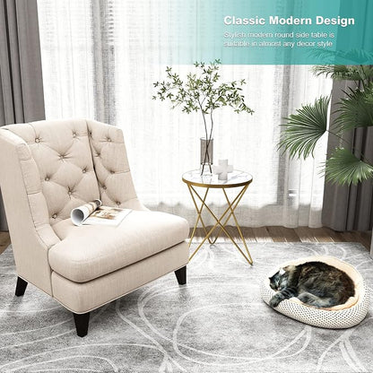 HLR Modern Round Side Table Set of 2, End Table - Image 8