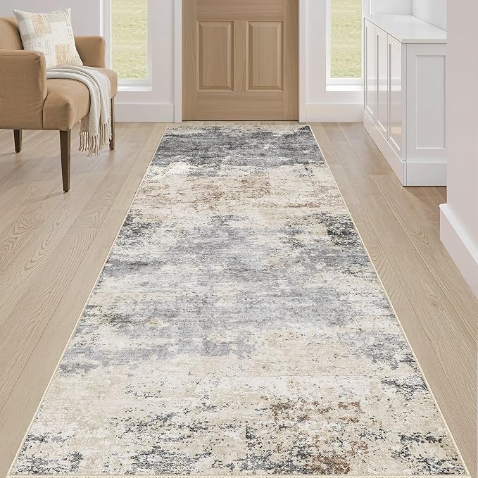 LOONGRUG Runner Rug 3x10 Washable Non-Slip Kitchen Neutral Modern Rug | - Image 4