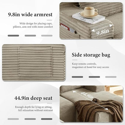 96" Sectional Couches for Living Room Cloud Couch Sofa - Image 6