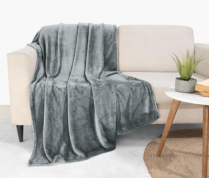 Utopia Bedding Soft Fleece Bed Blanket Throw Size Ash Grey | Microfiber Plush - Image 9