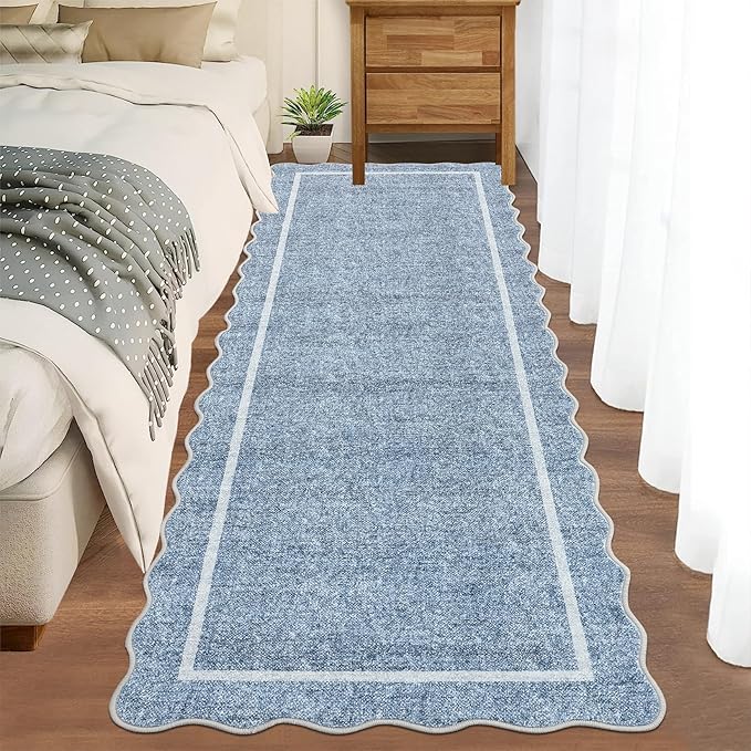 GarveeHome Scalloped Washable Runner Rug 2x6 Non Slip Kitchen Rugs - Image 3