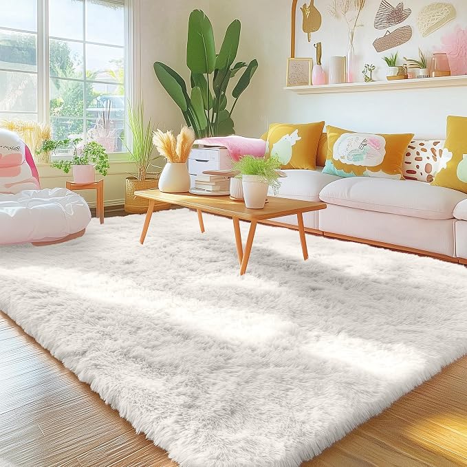 OLANLY 4x12 Area Rugs for Living Room Bedroom, Machine Washable Soft Fluffy - Image 5