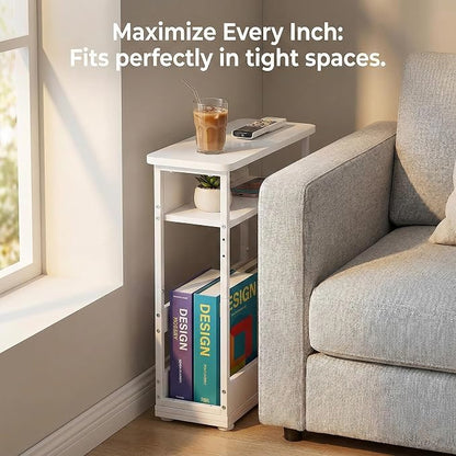 Narrow Side Table, 3-Tier Slim End Table - Image 8