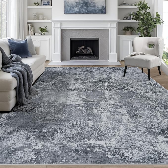 Aelenmu 8x10 Area Rugs for Living Room Washable Bedroom Dining Room Black | by Aelenmu