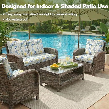 CALBODE 8 Pcs Stretch Indoor/Outdoor Seat Cushion Covers, - Image 5