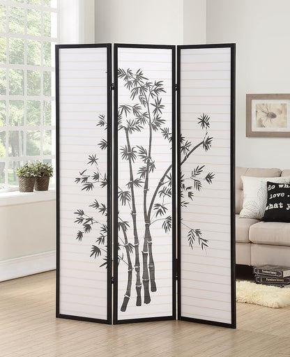 Roundhill Furniture 3-Panel Oriental Shoji Room Divider Screen by RoundhillFurniture