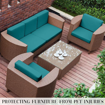12PCS Patio Cushion Covers, Patio Furniture Couch Seat Slipcovers | Washable - Image 6