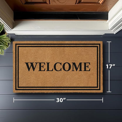 Barnyard Designs Natural Coco Coir Non-Slip Doormat | Heavy-Duty Welcome Mat - Image 3