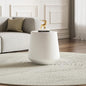 19.68" Round Marble End Table, Modern Cup Shaped Side Table by Henf